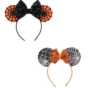 Halloween Theme Mouse Ears With Bows- New In Package